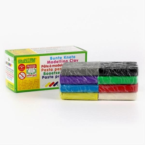 ökoNORM Bunte Knete, 6 Sets à 8 Farben – plastikfrei verpackt!